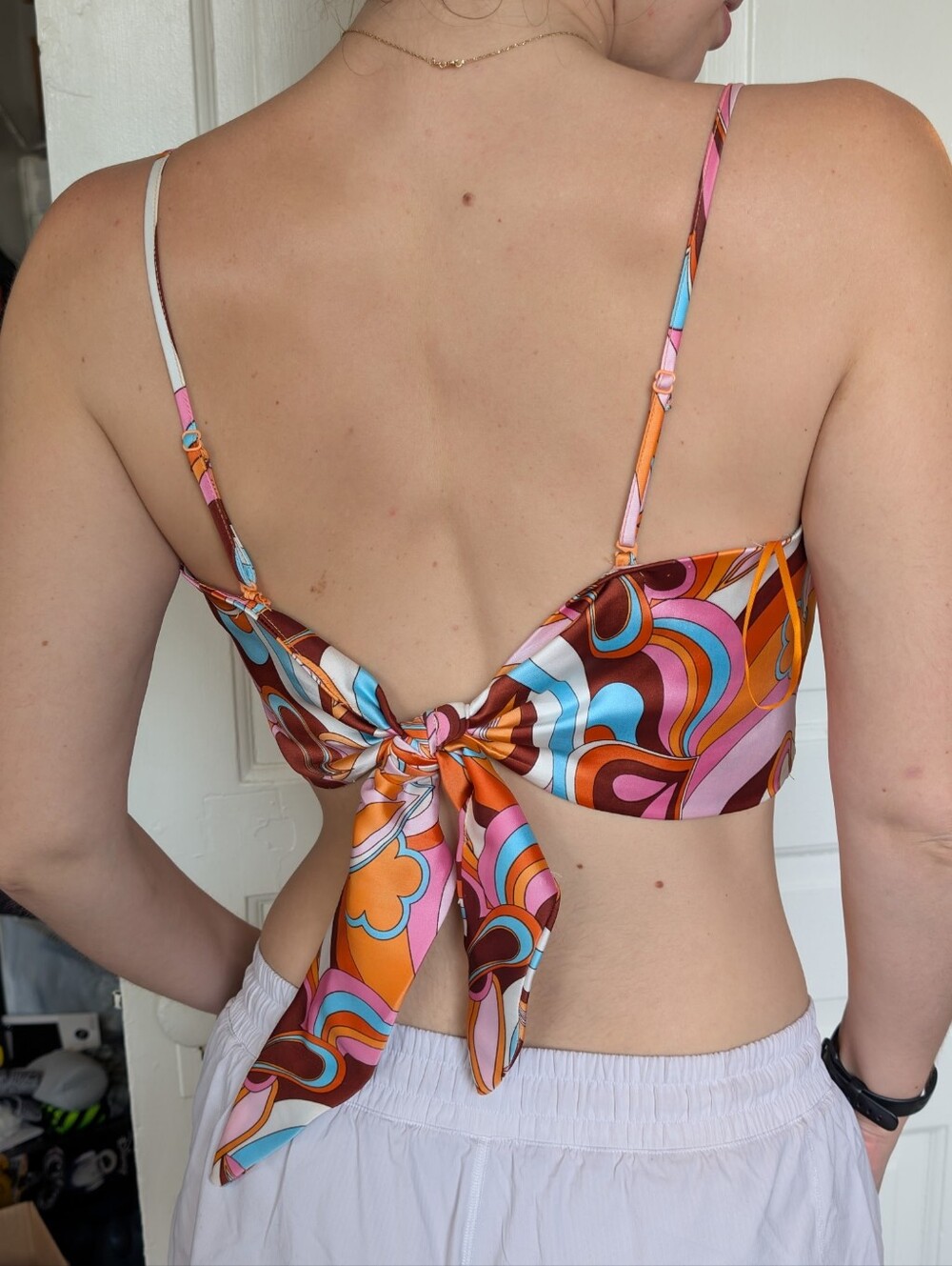 Forever 21 Retro Psychedelic Floral Hanky Top